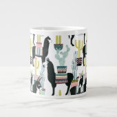 Taco über Liebe | Lama- und Donkey-Muster Jumbo-Tasse (Vorderseite)