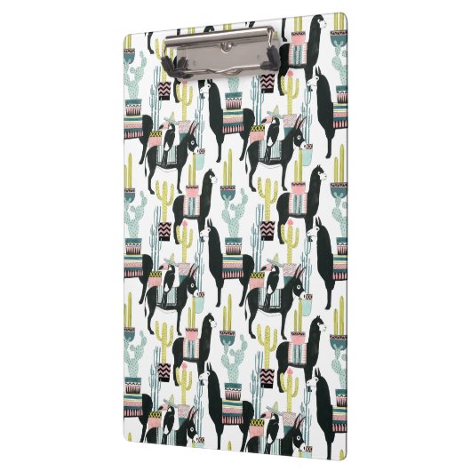 Taco über Liebe | Lama- und Donkey-Muster Klemmbrett (Links)