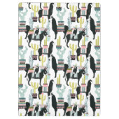 Taco über Liebe | Lama- und Donkey-Muster Klemmbrett (Rückseite)