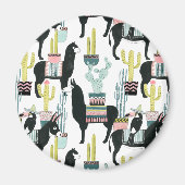 Taco über Liebe | Lama- und Donkey-Muster Magnet (Vorne)