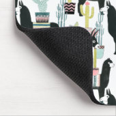 Taco über Liebe | Lama- und Donkey-Muster Mousepad (Ecke)