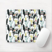 Taco über Liebe | Lama- und Donkey-Muster Mousepad (Mit Mouse)