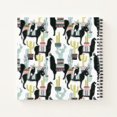 Taco über Liebe | Lama- und Donkey-Muster Notizblock (Rückseite)