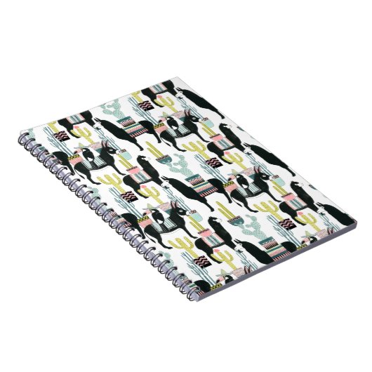 Taco über Liebe | Lama- und Donkey-Muster Notizblock (Rechte Seite)