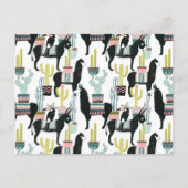 Taco über Liebe | Lama- und Donkey-Muster Postkarte (Vorderseite)