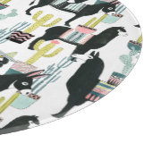 Taco über Liebe | Lama- und Donkey-Muster Schneidebrett (Ecke)