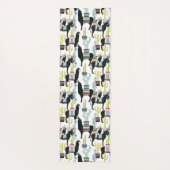 Taco über Liebe | Lama- und Donkey-Muster Yogamatte (Rückseite)