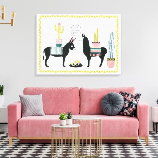 Taco über Liebe Leinwanddruck (Insitu (Wohnzimmer))