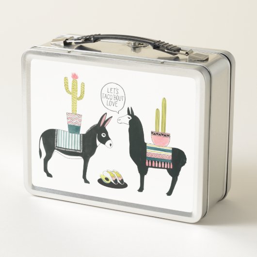 Taco über Liebe Metall Brotdose (Rückseite)