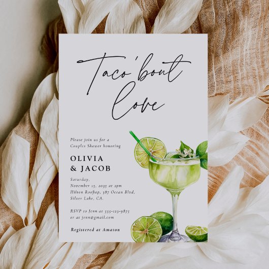 Taco über Liebe Mexikanische Paare Einladung Dusch