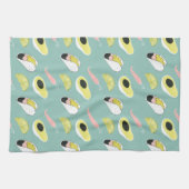 Taco über Liebe | Muster für Taco-Elemente Geschirrtuch (Horizontal)