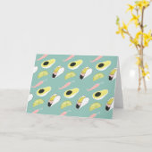 Taco über Liebe | Muster für Taco-Elemente Karte (Gelbe Blume)