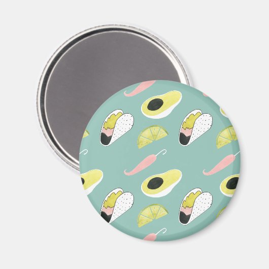 Taco über Liebe | Muster für Taco-Elemente Magnet (Vorderseite/Rückseite)