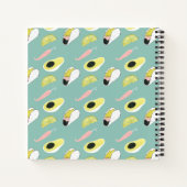 Taco über Liebe | Muster für Taco-Elemente Notizblock (Rückseite)