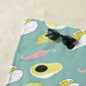 Taco über Liebe | Muster für Taco-Elemente Strandtuch (Beispiel)