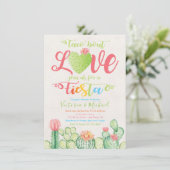 Taco über Liebe Paare Dusche Einladungen (Stehend Vorderseite)