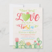 Taco über Liebe Paare Dusche Einladungen (Vorderseite)