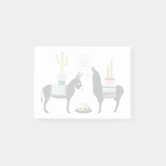 Taco über Liebe Post-it Klebezettel (Vorderseite)