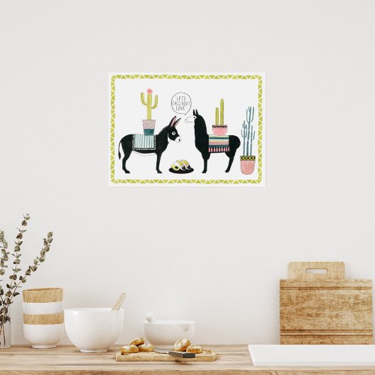 Taco über Liebe Poster (Küche)