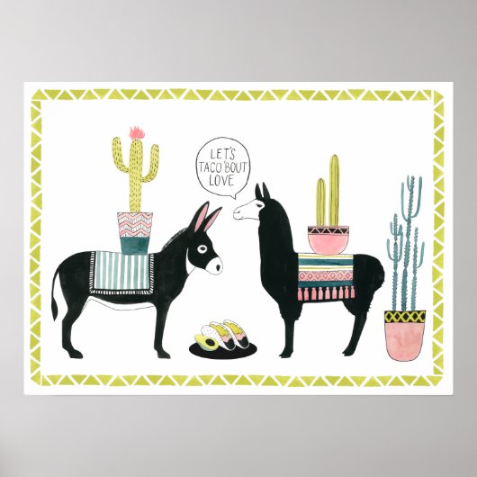 Taco über Liebe Poster (Vorne)