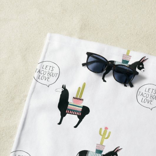 Taco über Liebe Strandtuch (Beispiel)