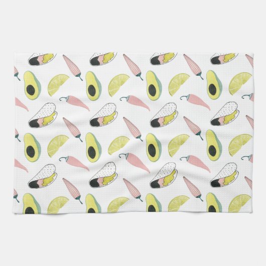 Taco über Liebe | Taco-Element-Kreis Geschirrtuch (Horizontal)