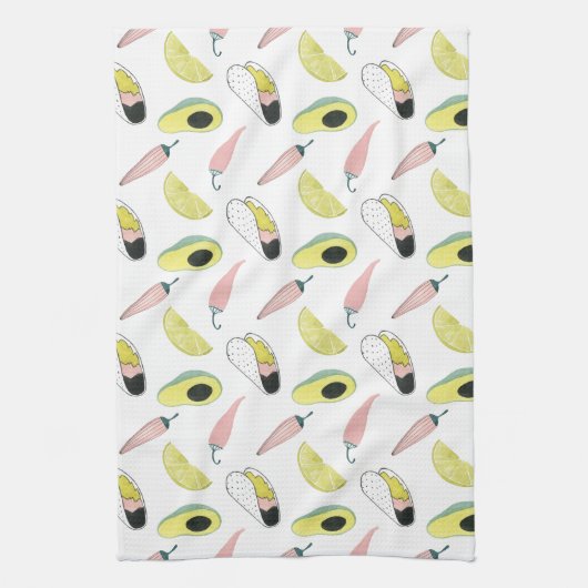 Taco über Liebe | Taco-Element-Kreis Geschirrtuch (Vertikal)