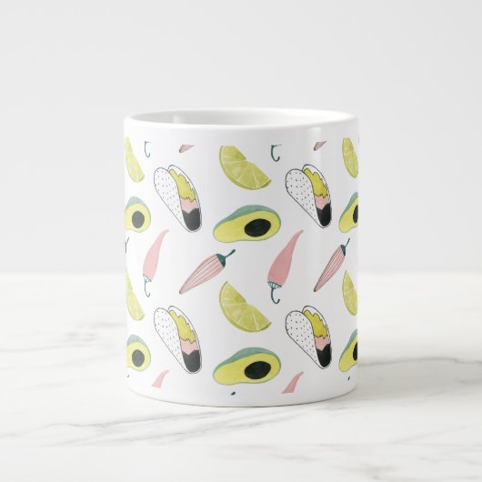 Taco über Liebe | Taco-Element-Kreis Jumbo-Tasse (Vorderseite)