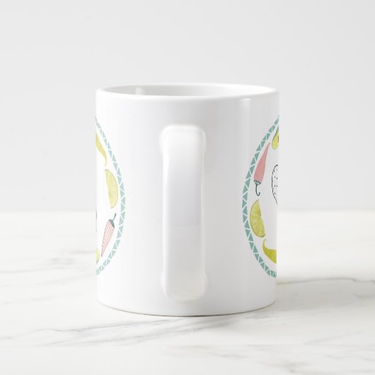 Taco über Liebe | Taco-Element-Kreis Jumbo-Tasse (Rückseite)