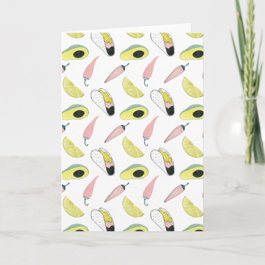 Taco über Liebe | Taco-Element-Kreis Karte (Vorderseite)