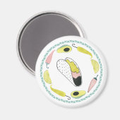 Taco über Liebe | Taco-Element-Kreis Magnet (Vorderseite/Rückseite)