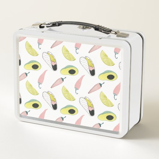 Taco über Liebe | Taco-Element-Kreis Metall Brotdose (Rückseite)