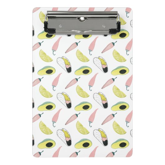 Taco über Liebe | Taco-Element-Kreis Mini Klemmbrett (Vorderseite)