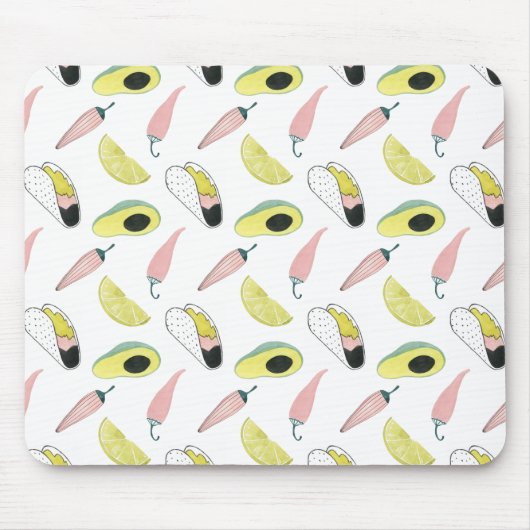 Taco über Liebe | Taco-Element-Kreis Mousepad (Vorne)