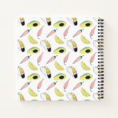 Taco über Liebe | Taco-Element-Kreis Notizblock (Rückseite)