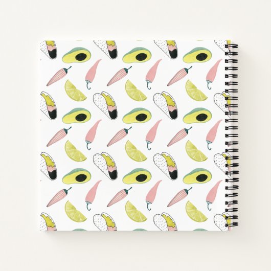 Taco über Liebe | Taco-Element-Kreis Notizblock (Rückseite)