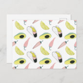 Taco über Liebe | Taco-Element-Kreis Postkarte (Vorne/Hinten)