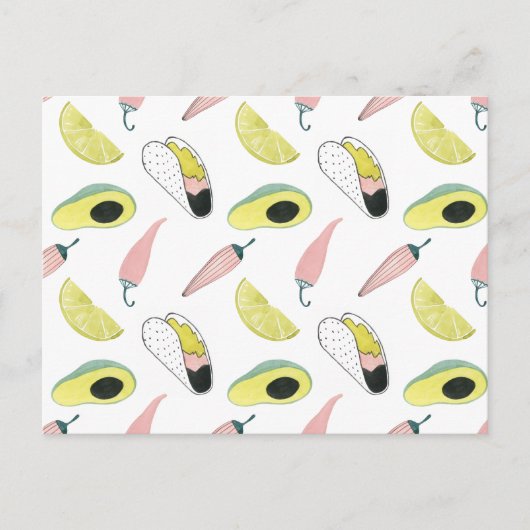 Taco über Liebe | Taco-Element-Kreis Postkarte (Vorderseite)