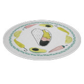 Taco über Liebe | Taco-Element-Kreis Schneidebrett (Ecke)