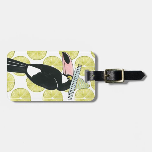 Taco über Liebe | Toucan Sombrero Gepäckanhänger (Vorderseite horizontal)