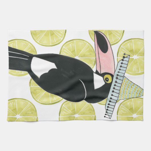 Taco über Liebe | Toucan Sombrero Geschirrtuch (Horizontal)