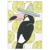 Taco über Liebe | Toucan Sombrero Klemmbrett (Rückseite)