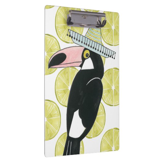 Taco über Liebe | Toucan Sombrero Klemmbrett (Rechts)