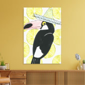 Taco über Liebe | Toucan Sombrero Leinwanddruck (Insitu (Wohnzimmer))