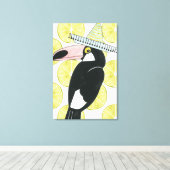 Taco über Liebe | Toucan Sombrero Leinwanddruck (Insitu (Holzboden))