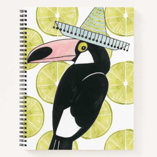 Taco über Liebe | Toucan Sombrero Notizblock (Vorderseite)