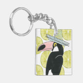 Taco über Liebe | Toucan Sombrero Schlüsselanhänger (Vorderseite links)