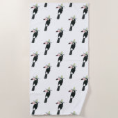 Taco über Liebe | Toucan Sombrero Strandtuch (Vorderseite)