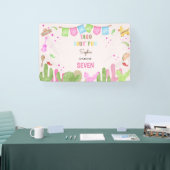 Taco über lustige Fiesta mexikanische Mädchen Gebu Banner (Messe)