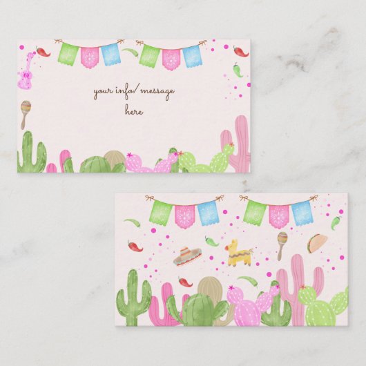 Taco über lustiges Fest mexicanischen Kindergeburt Begleitkarte (Vorne/Hinten)